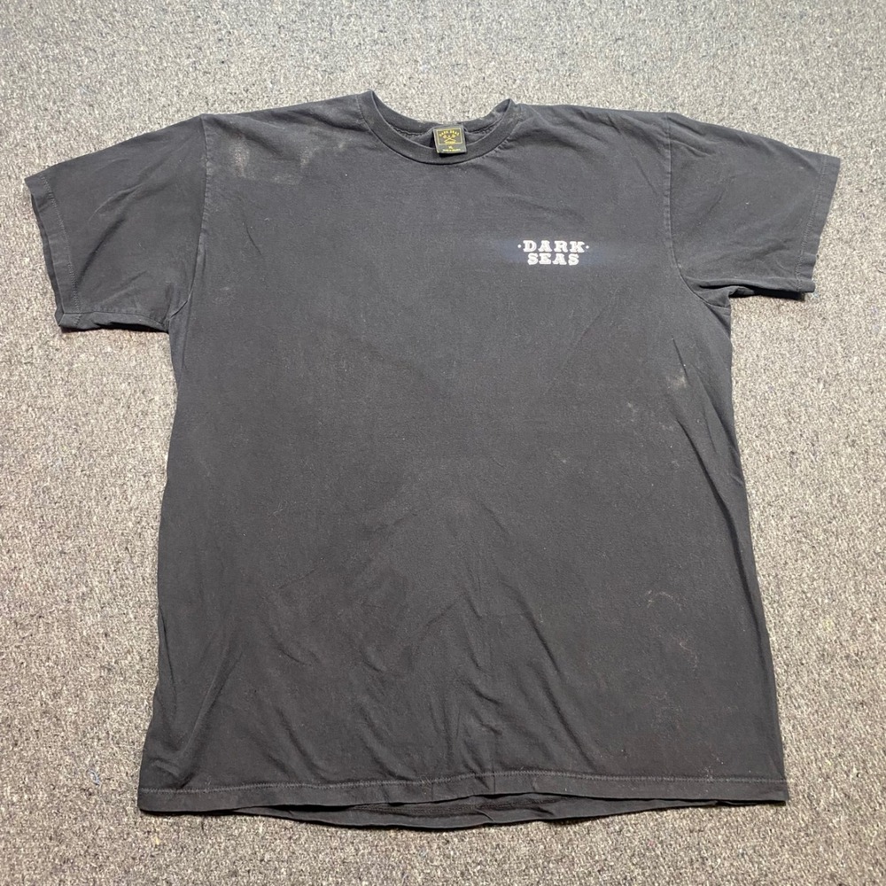 Dark‎ Seas Graphic TShirt Sz XL Mens Black Skater Grunge Nautical Ship Logo Tee